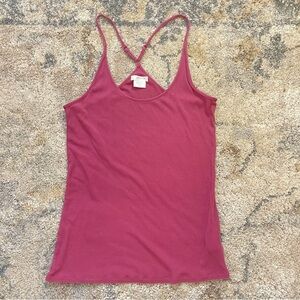 Shimera Pink Ribbed Spaghetti Strap Racerback - small